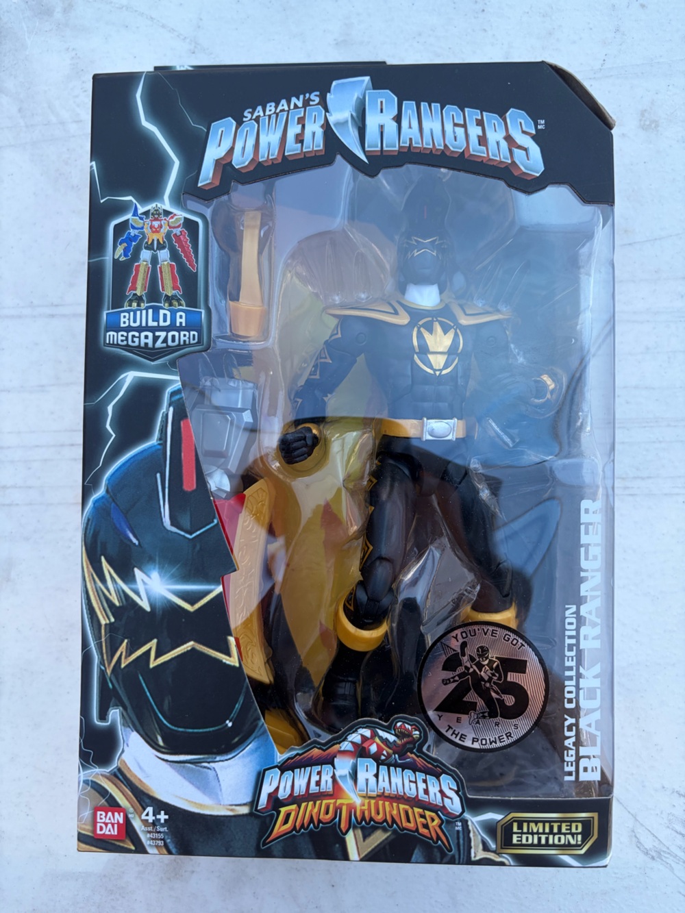 Power Ranger Dino Thunder Black & Gold Ranger Figure - Power Rangers
